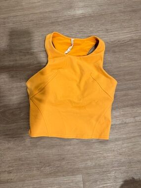 lululemon athletica Orange Racerback Crop Tank